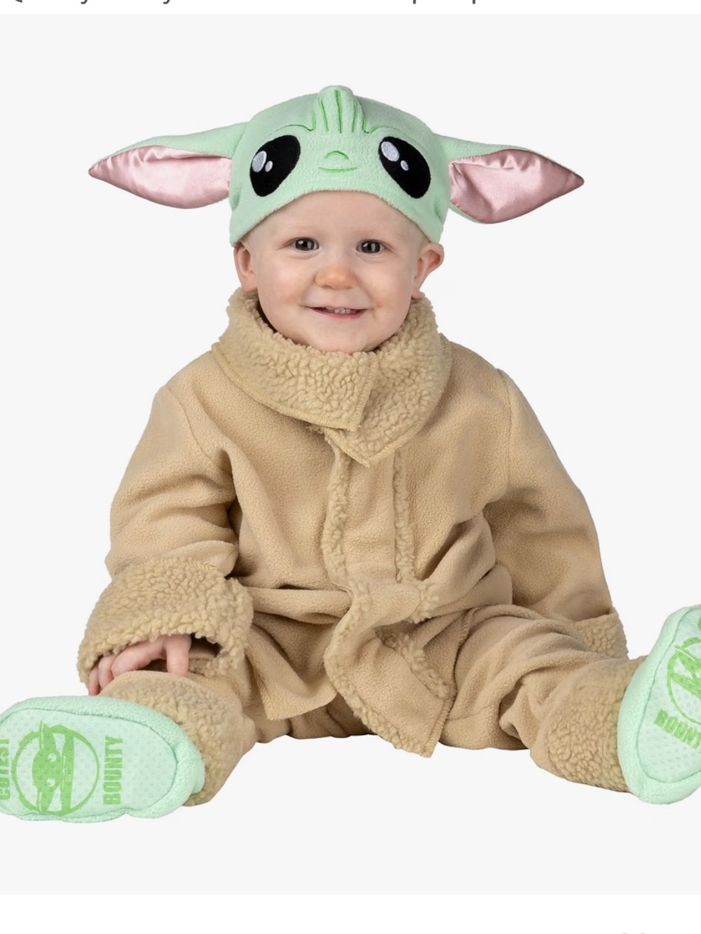 NEW Star Wars The Mandalorian Grogu Baby Yoda Halloween Costume Infant 0-6M